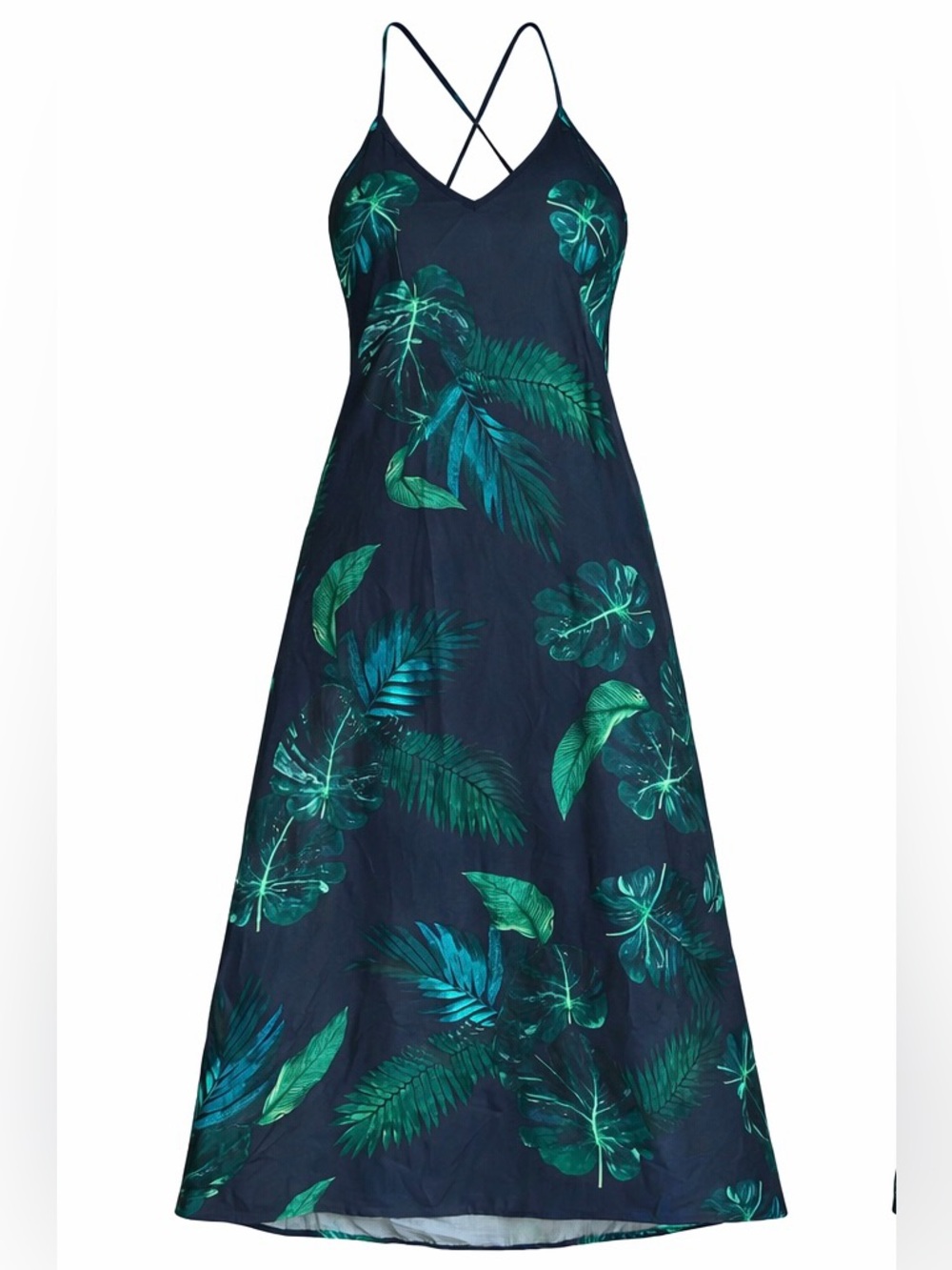 Old Navy and Green Tropical Print Maxi Dress